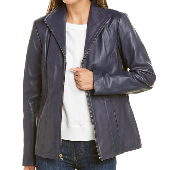 Cole Haan Leather Jacket - Picture 1 of 7